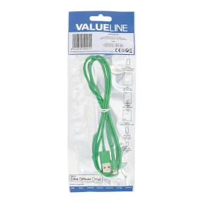 Lightning kabel, 1 m, zeleni, Value Line VLMP39300G1.00