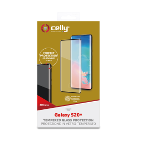Zaštitno staklo za Samsung Galaxy S20 Plus 3D, S20+ crno, Celly