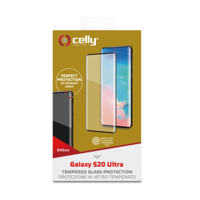 Zaštitno staklo za Samsung Galaxy S20 Ultra, crno, Celly