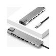 USB-C adapter NEON Multi-Port 4K, USB Type-C na 2x USB 3.0, USB Type-C, Thunderbolt 3, RJ45 (LAN), HDMI, card reader