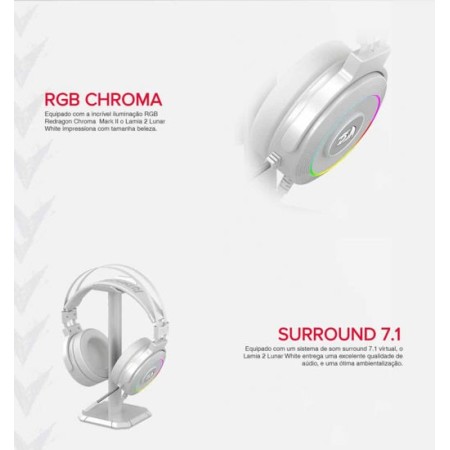 Gaming slušalice sa stalkom Redragon Lamia 2 H320-RGB bijele Gaming slušalice sa stalkom Redragon Lamia 2 H320-RGB bijele