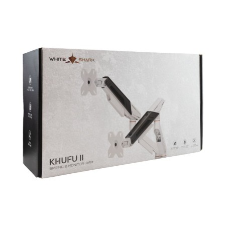 Stolni nosač za 2 velika monitora 17-35 inča, do 12 kg, White Shark GMS-3211 Khufu-II Stolni nosač za 2 velika monitora 17-35 inča, do 12 kg, White Shark GMS-3211 Khufu-II
