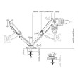 Stolni nosač za 2 monitora od 13" do 27" SBOX LCD-S024