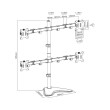 Stolni nosač za 4 monitora od 13" do 32" SBOX LCD-F048