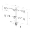 Stolni nosač za 6 monitora od 13" do 24" SBOX LCD-352/6