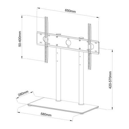 Stolni stalak za TV od 32" do 65", STELL SHO 1043 Stolni stalak za TV od 32" do 65", STELL SHO 1043