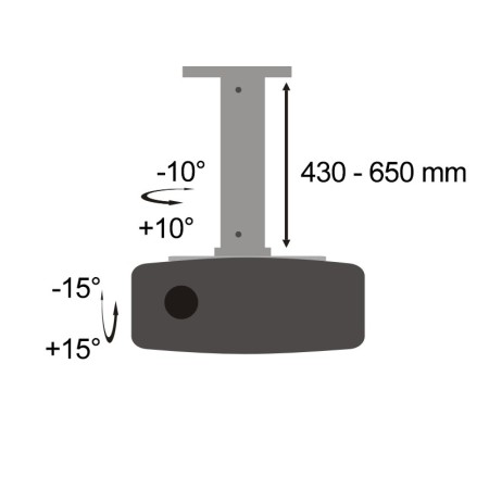 Stropni nosač za projektor SBOX PM-18M, do 20 kg