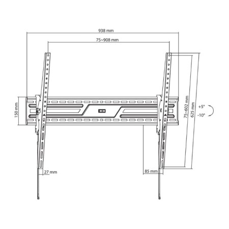 Zidni nosač za TV 43-100 inča, nosivost 75 kg, SBOX PLB-4269T-2 Zidni nosač za TV 43-100 inča, nosivost 75 kg, SBOX PLB-4269T-2