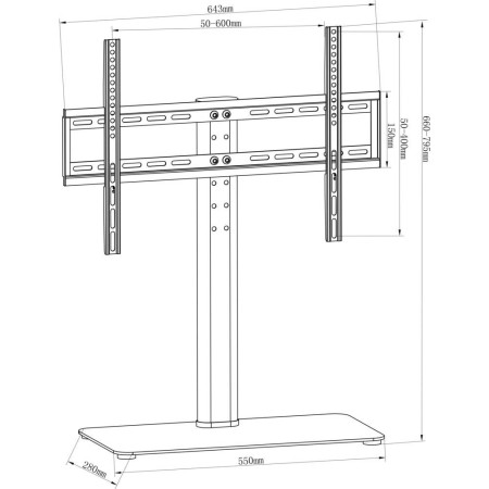 Stolni stalak za TV od 32" do 65", My Wall HP 2-2 BL Stolni stalak za TV od 32" do 65", My Wall HP 2-2 BL