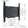 Vogels MA2000 fiksni zidni nosač TV 19"-43" do 30 kg, crni Vogels MA2000 fiksni zidni nosač TV 19"-43" do 30 kg, crni
