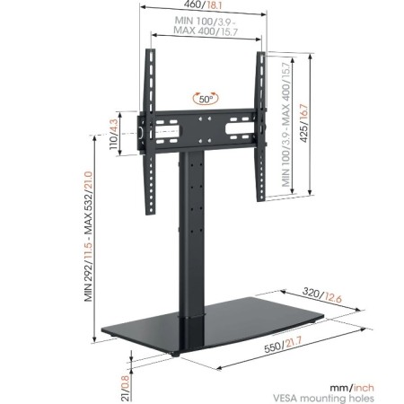 Vogels MS 3085 stolni stalak za TV 32"-65", 25 kg, rotacija Vogels MS 3085 stolni stalak za TV 32"-65", 25 kg, rotacija