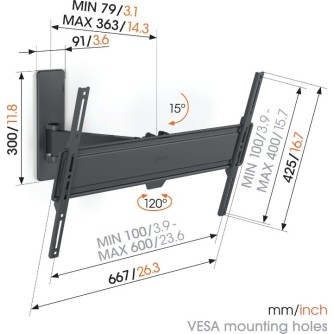 Vogels TVM 1623 nosač 40"-77" + GRATIS TVM 1223 nosač 19"-43"