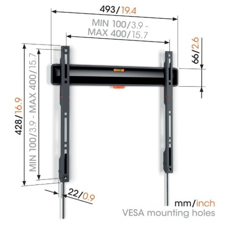 Vogels TVM 3403 fiksni zidni nosač za TV 32"-77", 50 kg, COMFORT Vogels TVM 3403 fiksni zidni nosač za TV 32"-77", 50 kg, COMFORT