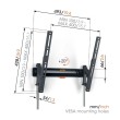 Vogels TVM 3413 nagibni zidni nosač za TV 32"-65", 25 kg, 20° Vogels TVM 3413 nagibni zidni nosač za TV 32"-65", 25 kg, 20°