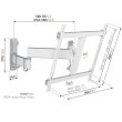 Vogels TVM 3443WH full-motion+ nosač TV 32"-65", 25 kg, bijeli