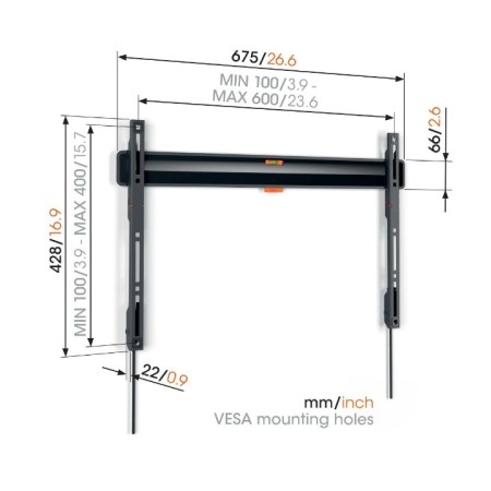 Vogels TVM 3603 fiksni zidni nosač za TV 40"-100", 75 kg Vogels TVM 3603 fiksni zidni nosač za TV 40"-100", 75 kg