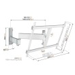 Vogels TVM 3643WH full-motion+ nosač TV 40"-77", 35 kg, bijeli Vogels TVM 3643WH full-motion+ nosač TV 40"-77", 35 kg, bijeli