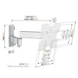 Vogels TVM 3243WH full-motion+ nosač TV 19"-43", 15 kg, bijeli