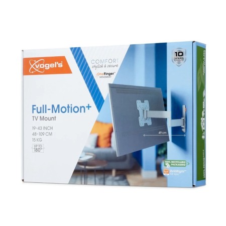 Vogels TVM 3243WH full-motion+ nosač TV 19"-43", 15 kg, bijeli