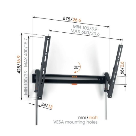 Vogels TVM 3613 nagibni zidni nosač TV 40"-77", do 35 kg Vogels TVM 3613 nagibni zidni nosač TV 40"-77", do 35 kg