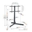 Vogels TVS 3690 podni stalak za TV 40"-77" crni, 50 kg