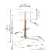 Vogels TVS 3695 podni stalak TV 40"-77", 50 kg, hrast/bijela Vogels TVS 3695 podni stalak TV 40"-77", 50 kg, hrast/bijela