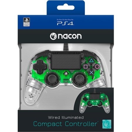 Nacon PS4 žičani kontroler, Transparent zeleni Nacon PS4 žičani kontroler, Transparent zeleni