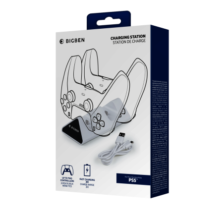 Bigben Dual Charger V2 stanica za punjenje dva PS5 kontrolera Bigben Dual Charger V2 stanica za punjenje dva PS5 kontrolera
