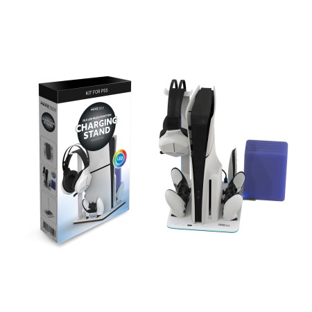 Maxx Tech DLX LED stalak za PS5 s punjačem, RGB rasvjetom i hlađenjem Maxx Tech DLX LED stalak za PS5 s punjačem, RGB rasvjetom i hlađenjem