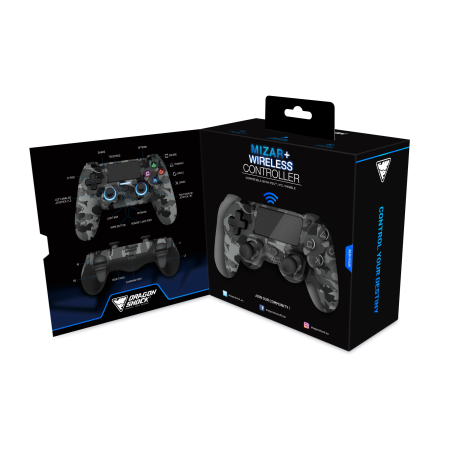 DragonShock Mizar+ Grey Camo bežični kontroler PS4 PC velike ruke