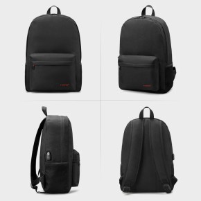 Tigernu Corvus 14" crni laptop ruksak, USB port