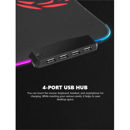 MARVO MG011 RGB podloga za miš s USB hubom XL MARVO MG011 RGB podloga za miš s USB hubom XL