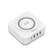 LDNIO AW004 zidni punjač 4 ulaza 30W + bežični 18W