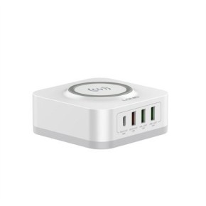 LDNIO AW004 zidni punjač 4 ulaza 30W + bežični 18W