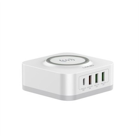 LDNIO AW004 zidni punjač 4 ulaza 30W + bežični 18W