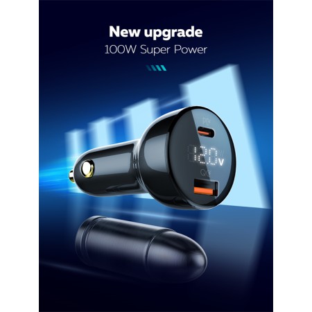 LDNIO C101 auto punjač 100W, USB-A + USB-C LDNIO C101 auto punjač 100W, USB-A + USB-C