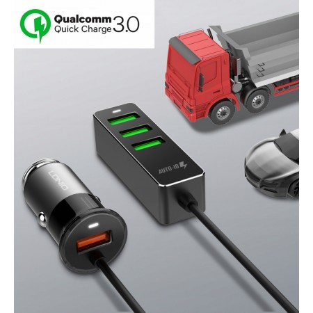 LDNIO C61 auto punjač 12/24V, 4× USB 35W, Quick Charge LDNIO C61 auto punjač 12/24V, 4× USB 35W, Quick Charge
