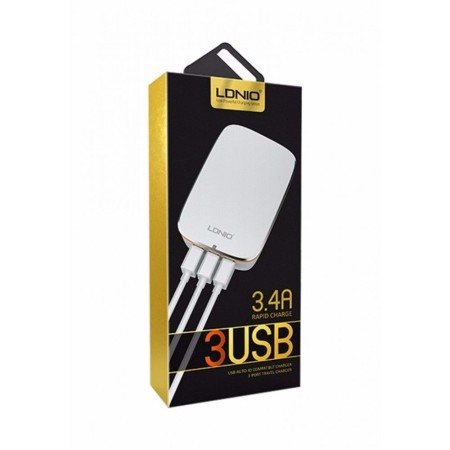 LDNIO A3304 zidni punjač 3× USB 17W LDNIO A3304 zidni punjač 3× USB 17W