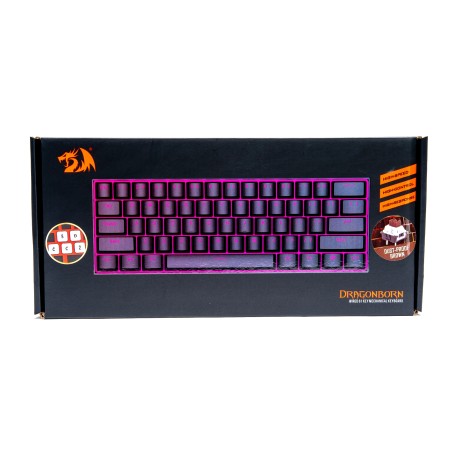 Redragon Dragonborn K630 mehanička tipkovnica 60%, smeđi prekidači, HR raspored
