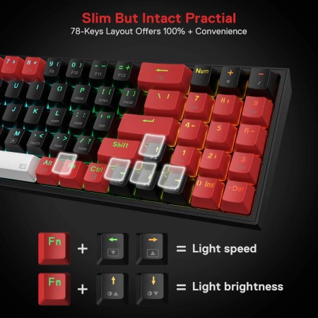 REDRAGON Pollux K628 RGB Pro bežična mehanička tipkovnica
