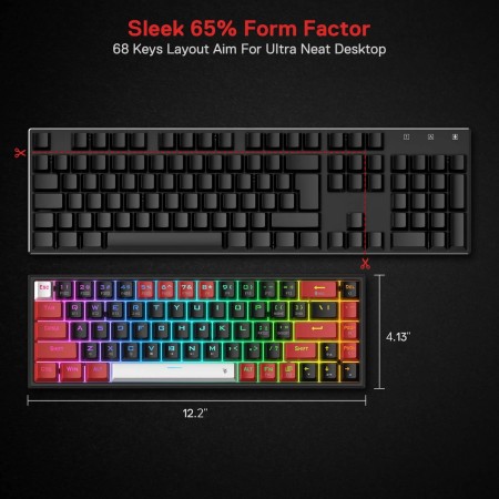 REDRAGON Castor K631 RGB Pro bežična mehanička tipkovnica