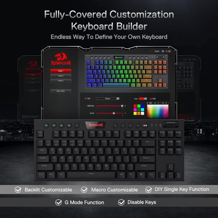 REDRAGON Horus TKL Pro K621 low-profile bežična tipkovnica REDRAGON Horus TKL Pro K621 low-profile bežična tipkovnica