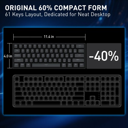 Redragon Fizz K617 magnetska tipkovnica 60%, rapid trigger Redragon Fizz K617 magnetska tipkovnica 60%, rapid trigger