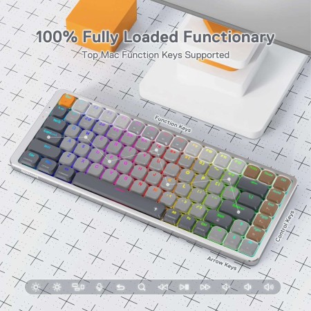 REDRAGON Azure K652 RGB Pro low-profile bežična tipkovnica REDRAGON Azure K652 RGB Pro low-profile bežična tipkovnica