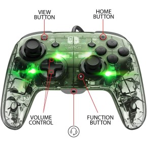 PDP Afterglow žičani kontroler Switch, Transparent