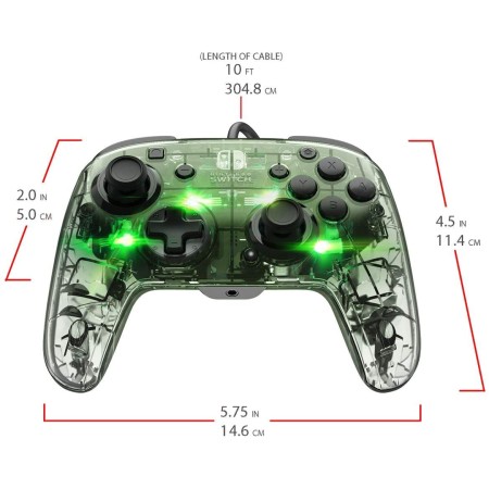 PDP Afterglow žičani kontroler Switch, Transparent PDP Afterglow žičani kontroler Switch, Transparent