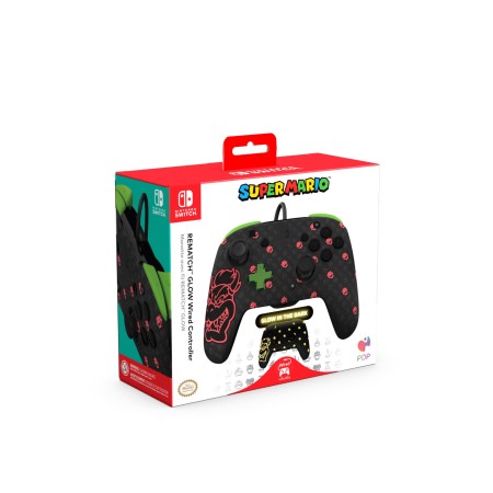 PDP REMATCH žični kontroler Switch – Bowser Glow in the Dark