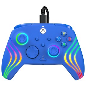 PDP Afterglow Wave žičani kontroler za Xbox s RGB rasvjetom, plavi