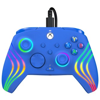 PDP Afterglow Wave žičani kontroler za Xbox s RGB rasvjetom, plavi