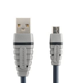 Kabel USB 2.0, 1 m, USB A muški na micro USB B muški, Bandridge BCL4901